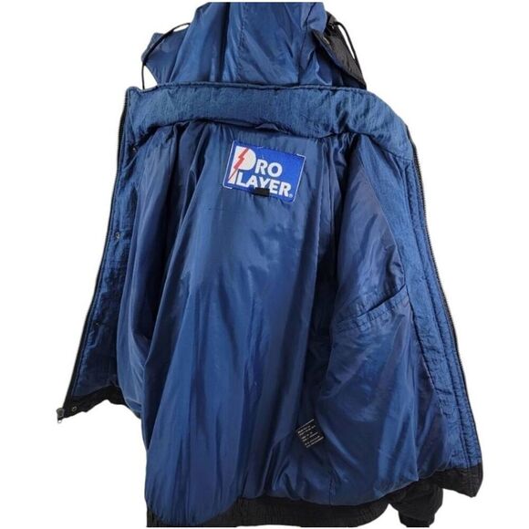 Dallas Cowboys Pro Player NFL VTG Spell Out full Zip hooded Puffer Jacket Medium - Picture 5 of 14